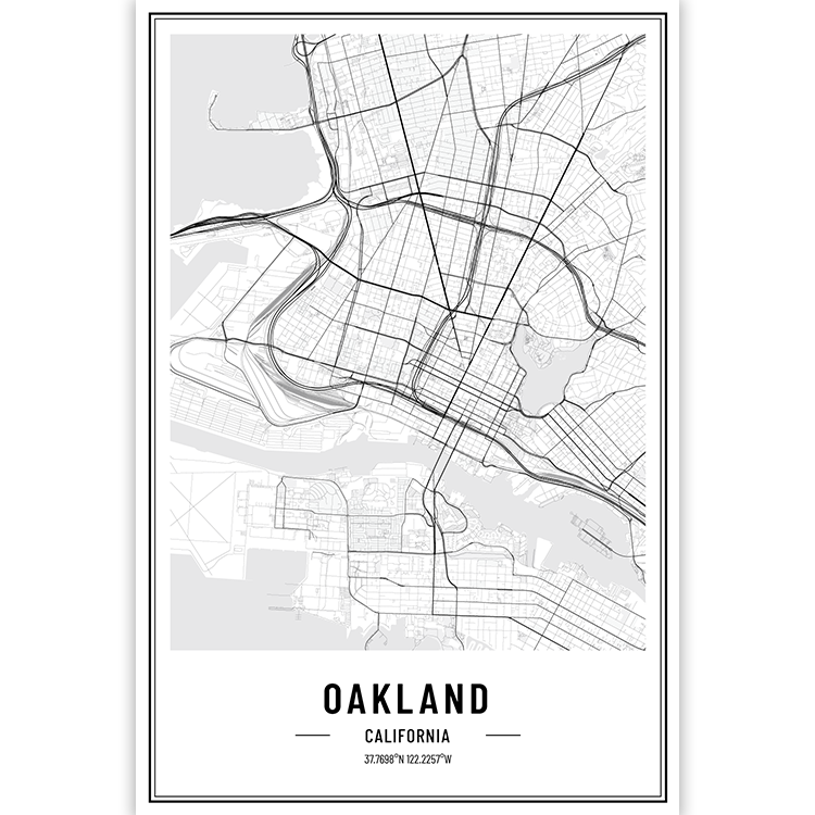 Oakland - California - USA City Map