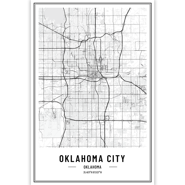 Oklahoma City - Oklahoma - USA City Map