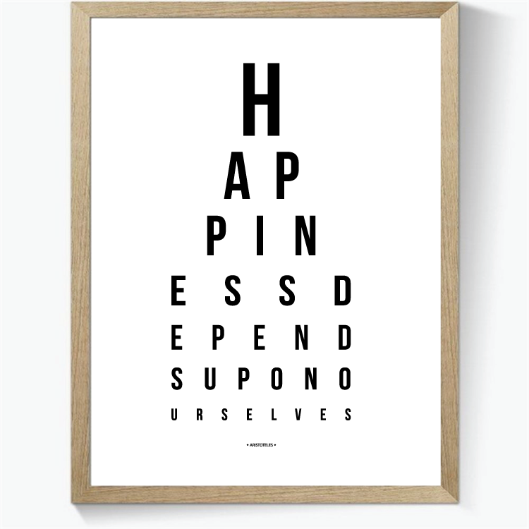 Synstavle plakat - Happiness depends upon ourselves