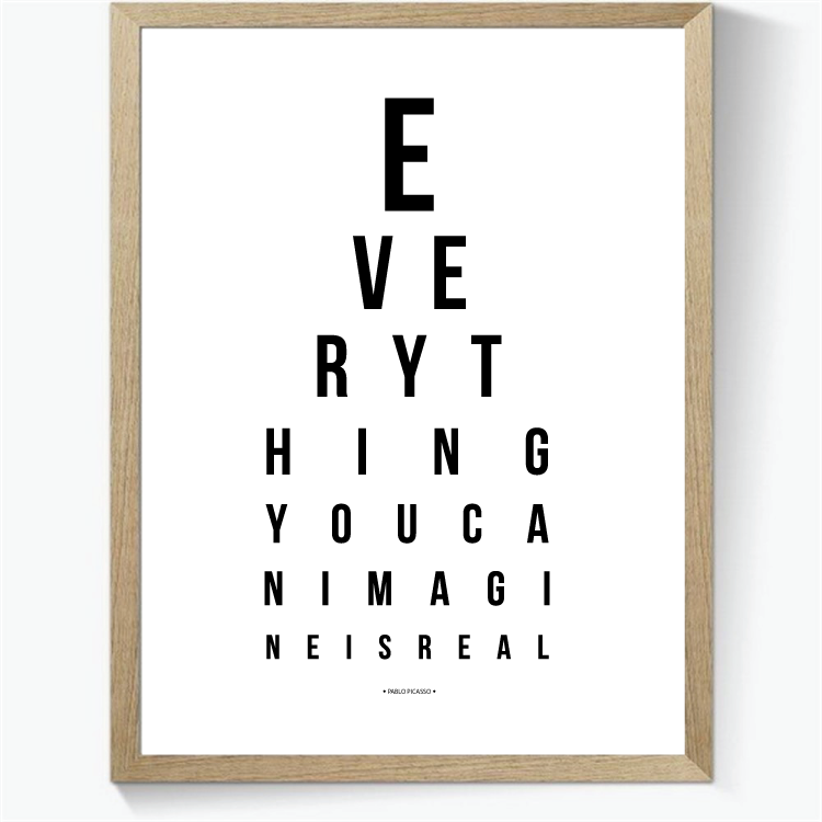 Synstavle plakat - Everything you can imagine is real