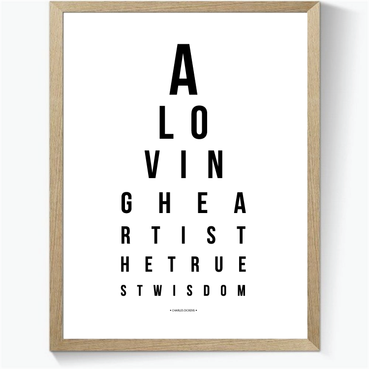 Synstavle plakat - A loving heart is the truest wisdom