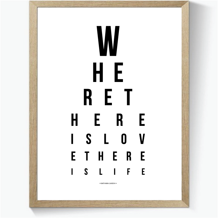 Synstavle plakat - Where there is love there is life