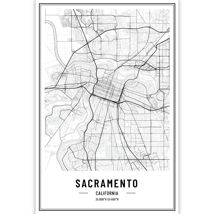 Sacramento - California - USA City Map