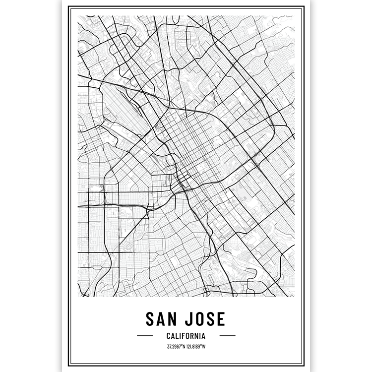 San Jose - California - USA City Map