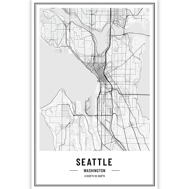 Seattle - Washington - USA City Map