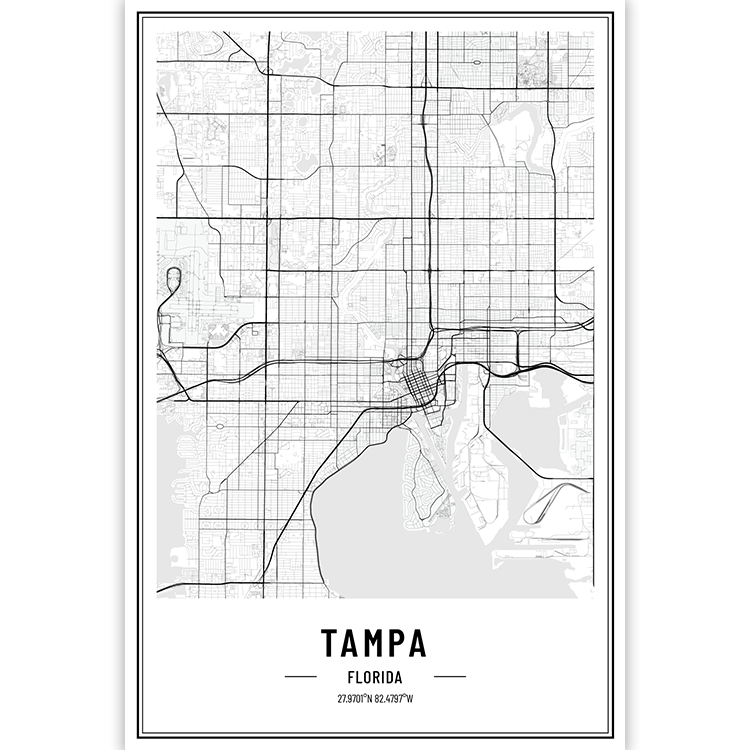 Tampa - Florida - USA City Map