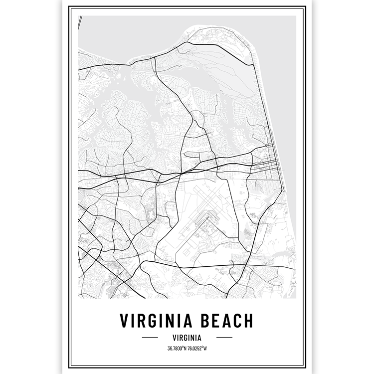 Virgina Beach - Virgina - USA City Map
