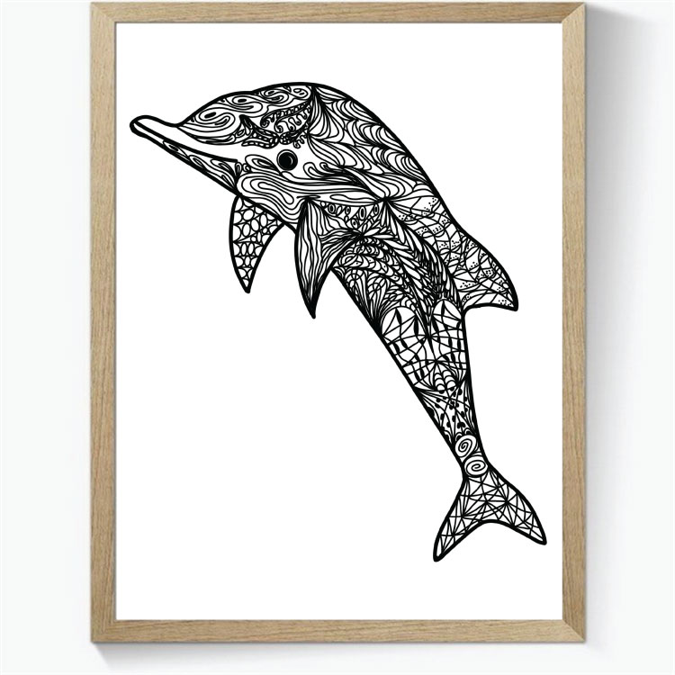 Dolphin - Zentangle Art