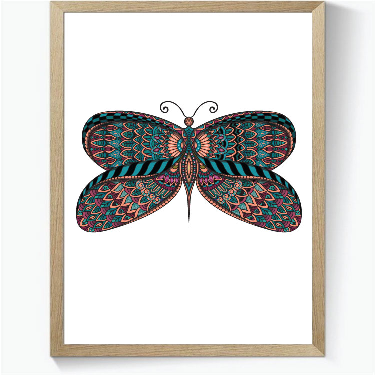Butterfly - Colour - Zentangle Art