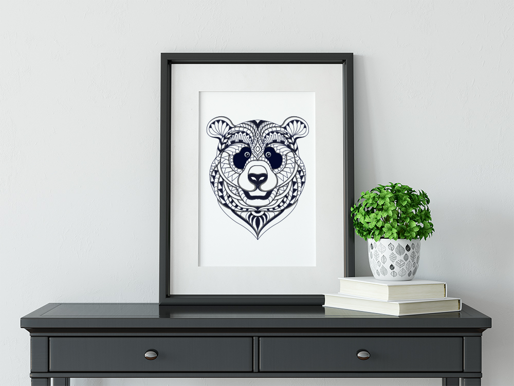 Bear - Zentangle Art - Billede 2