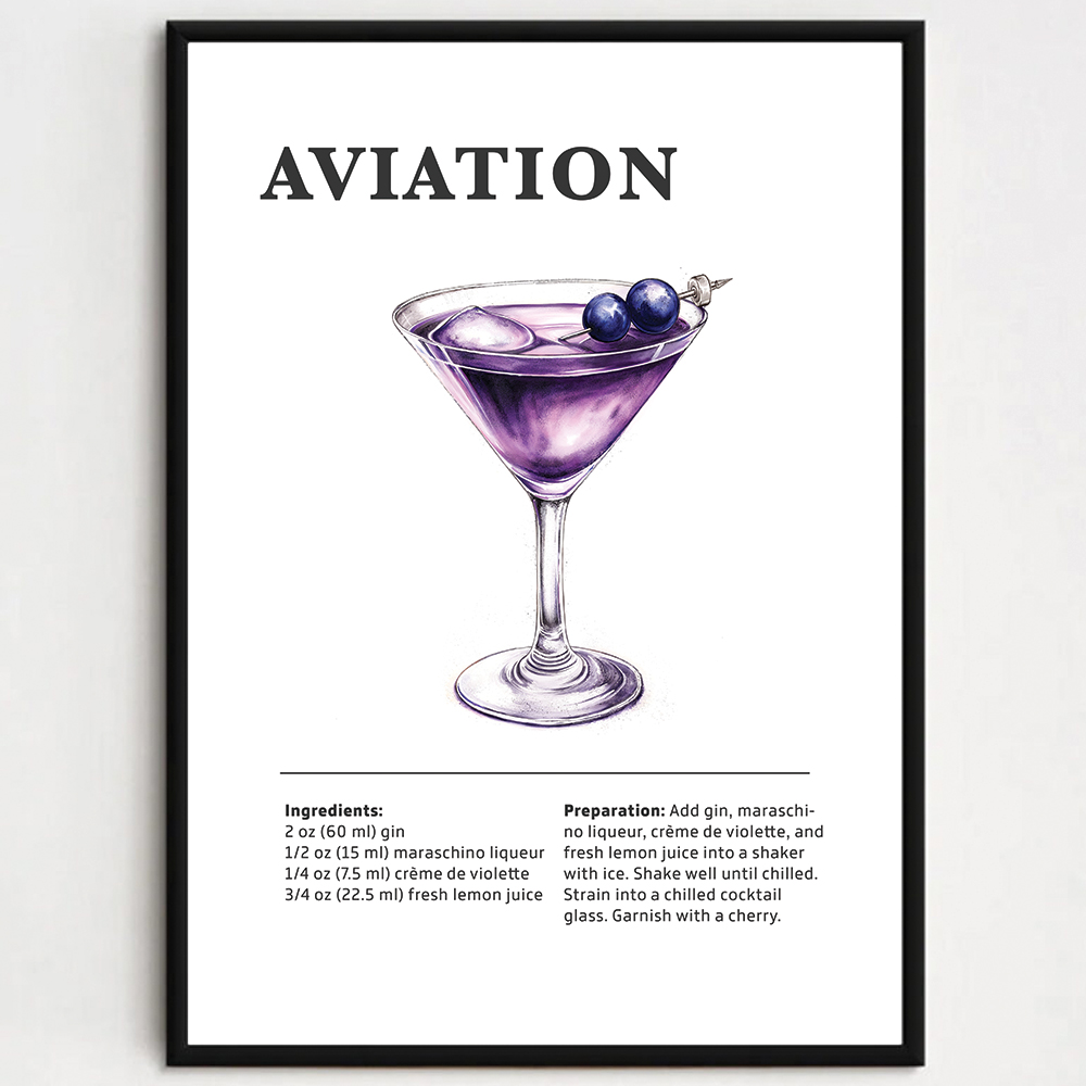 Cocktailplakat - Aviation