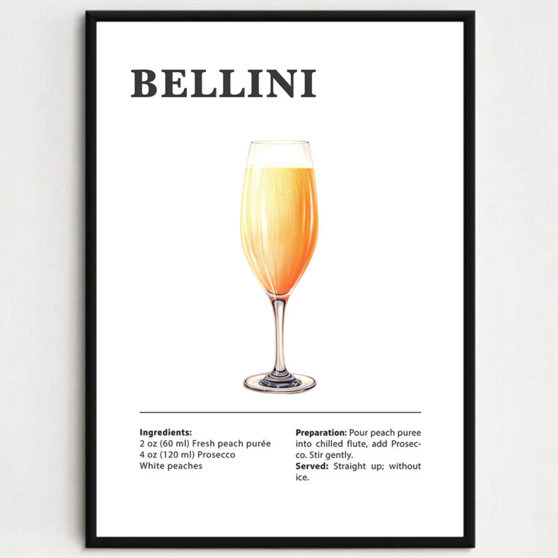 Cocktailplakat - Bellini