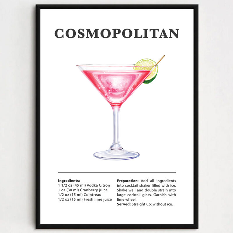 Cocktailplakat - Cosmopolitan