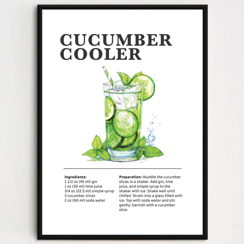 Cocktailplakat - Cucumber Cooler
