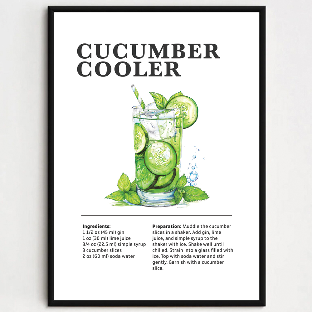 Cocktailplakat - Cucumber Cooler