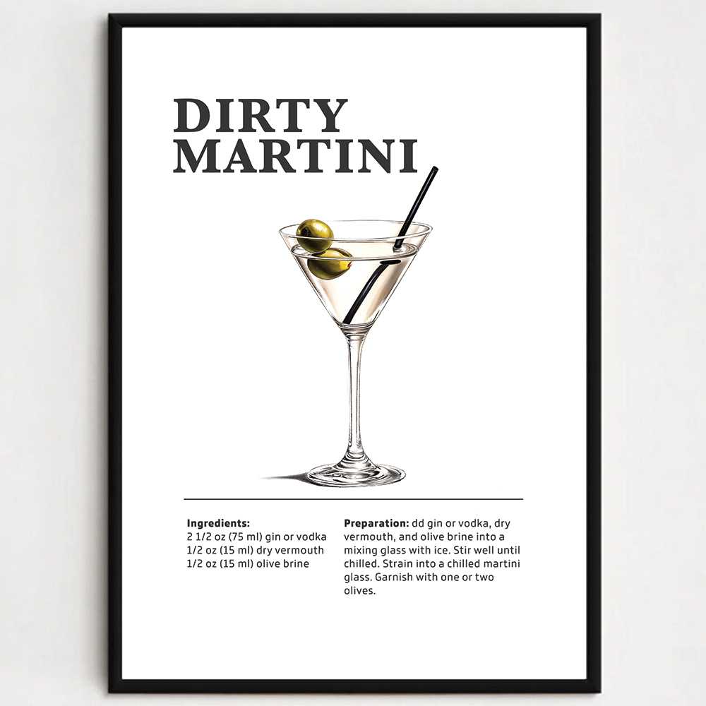 Cocktailplakat - Dirty martini