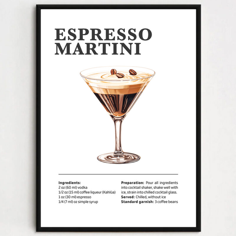 Cocktailplakat - Espresso Martini