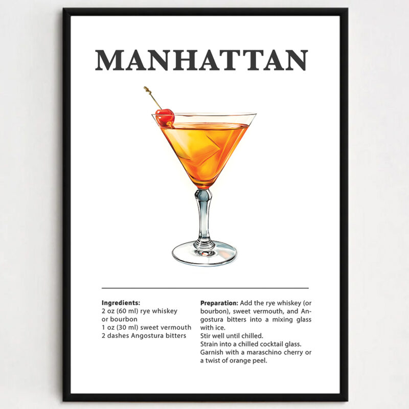 Cocktailplakat - Manhatten