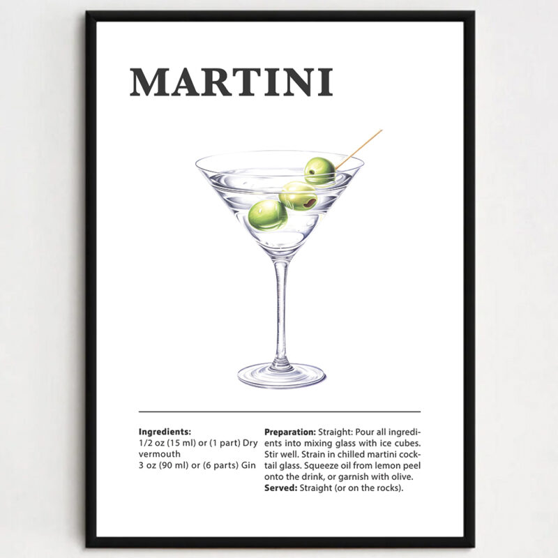 Cocktailplakat - Martini