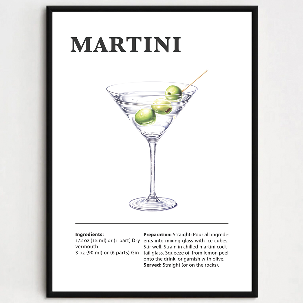 Cocktailplakat - Martini