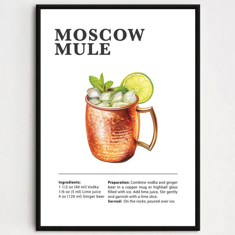 Cocktailplakat - Moscow Mule
