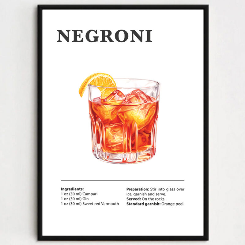 Cocktailplakat - Negroni