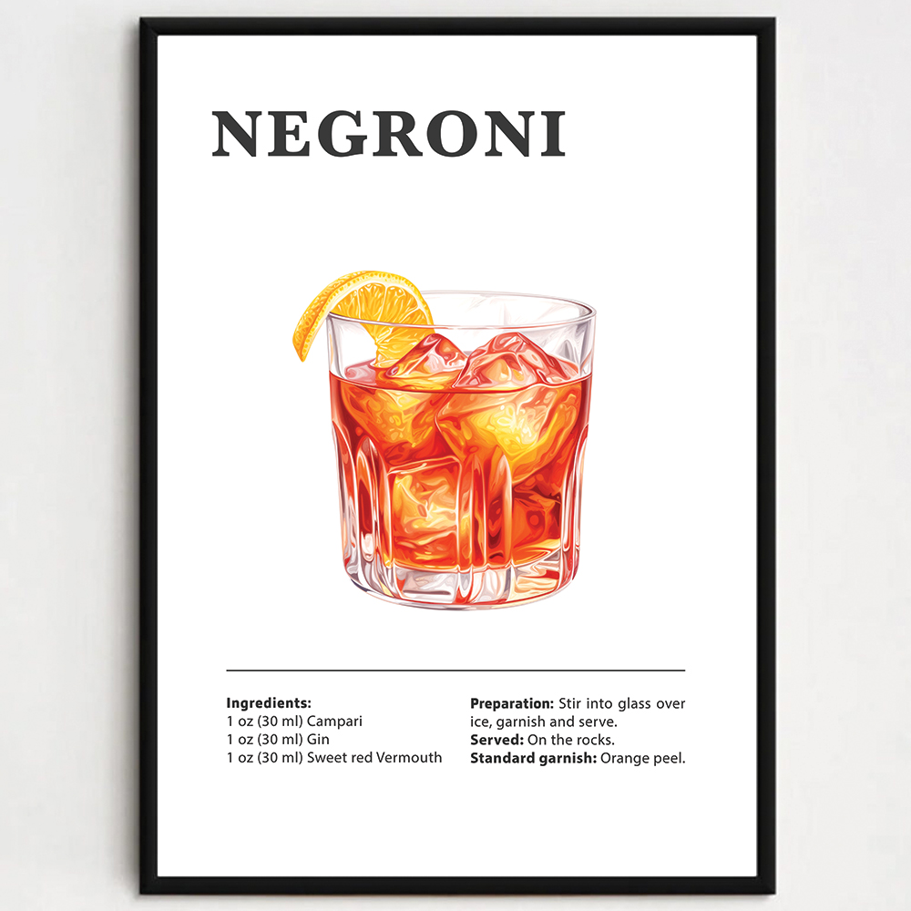 Cocktailplakat - Negroni