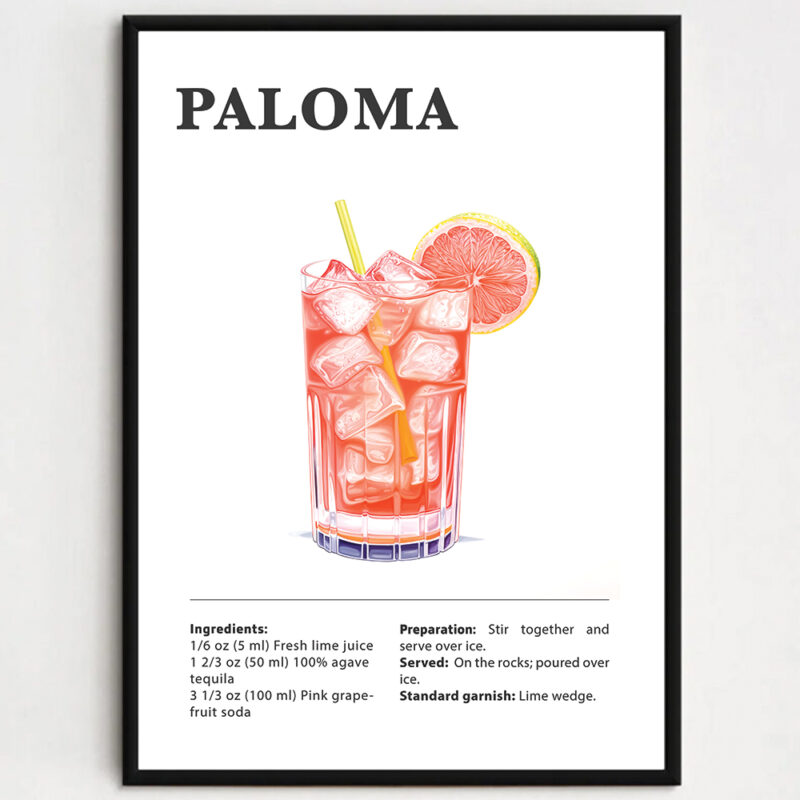 Cocktailplakat - Paloma