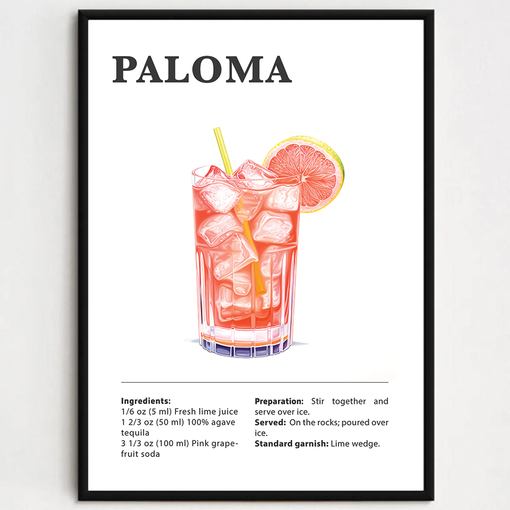 Cocktailplakat - Paloma