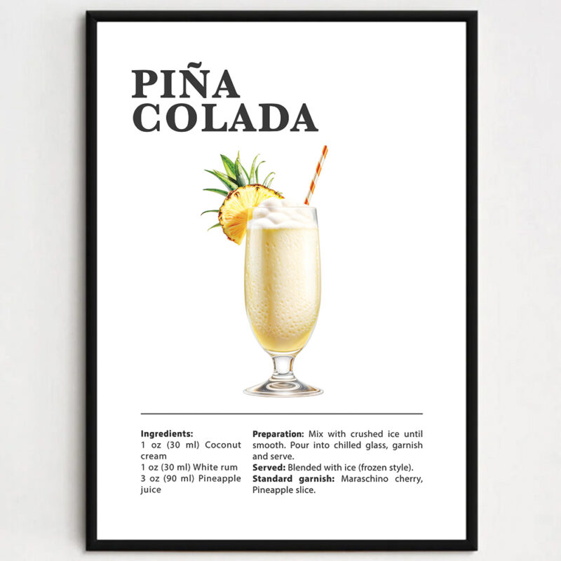 Cocktailplakat - Piña Colada