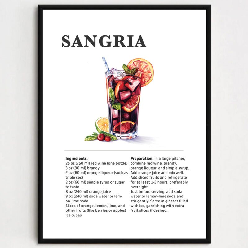 Cocktailplakat - Sangria