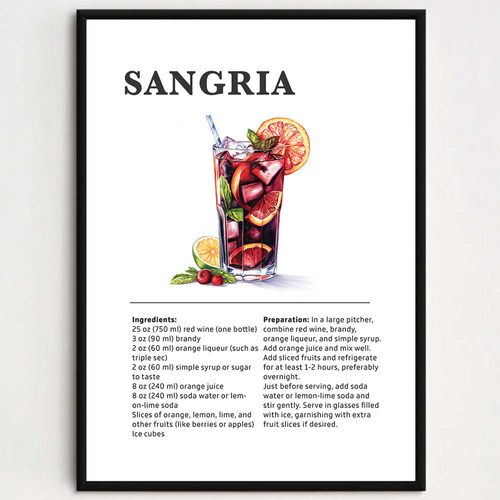 Cocktailplakat - Sangria