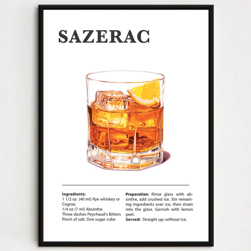 Cocktailplakat - Sazerac