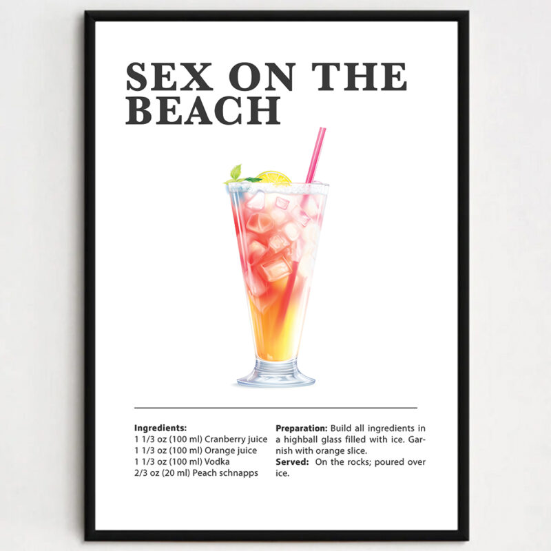 Cocktailplakat - Sex on the beach