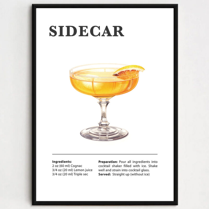 Cocktailplakat - Sidecar