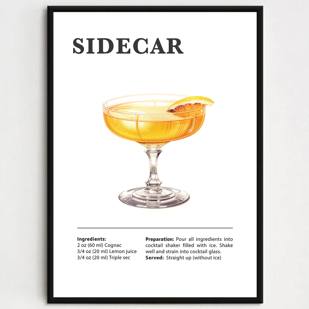 Cocktailplakat - Sidecar