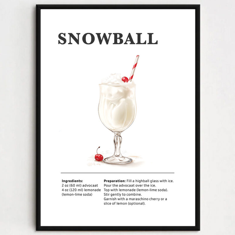 Cocktailplakat - Snowball