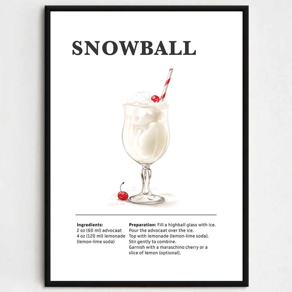 Cocktailplakat - Snowball