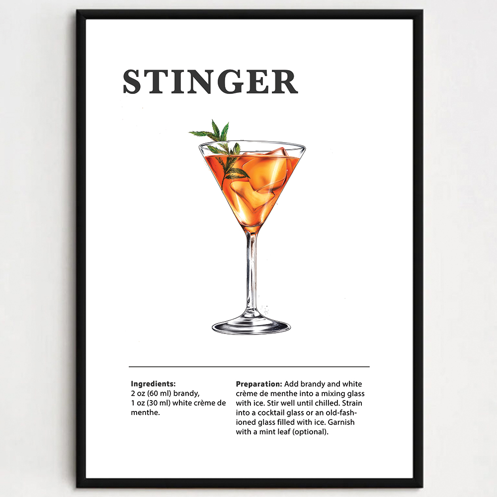 Cocktailplakat - Stinger
