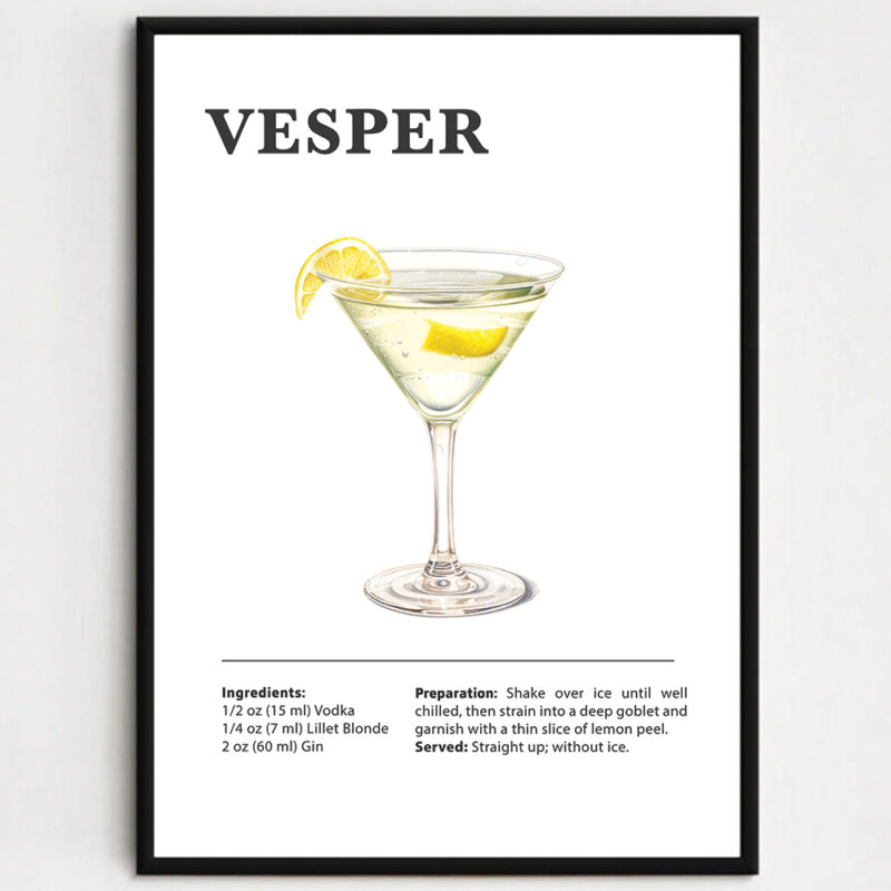 Cocktailplakat - Vesper