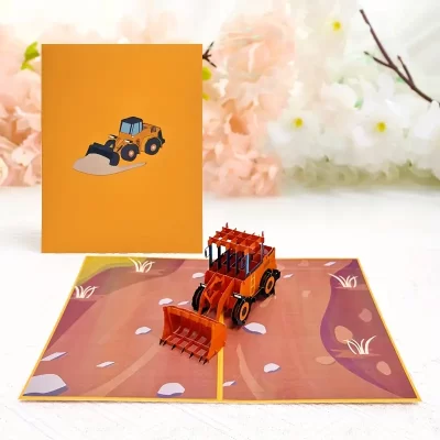3D Pop Up Kort: Bulldozer - Billede 5