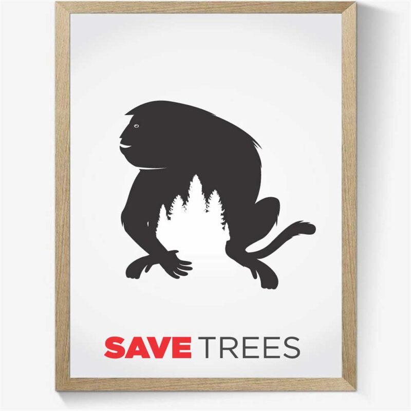 Double Meaning: Save Trees - save forrest