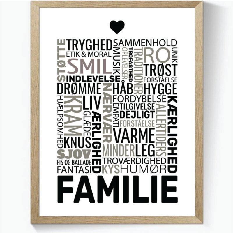 Ordplakat - Familie