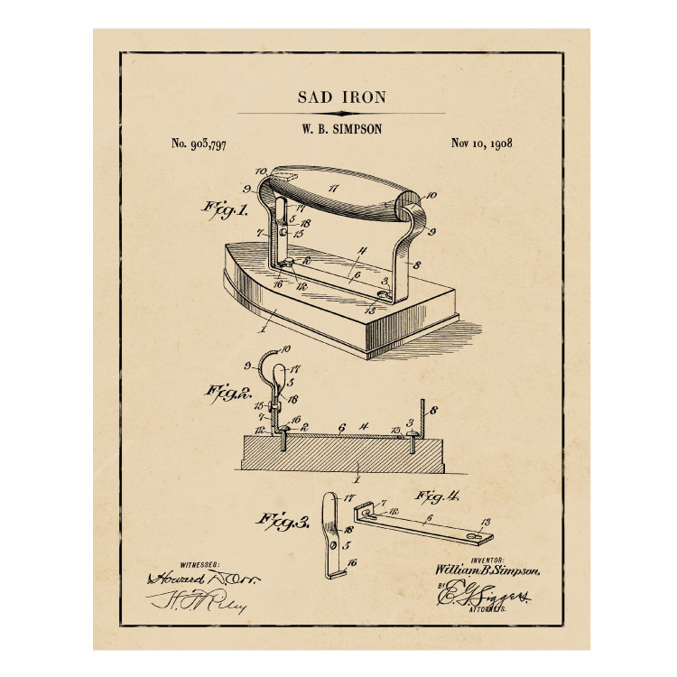 Patentplakat: Sad Iron - Billede 3