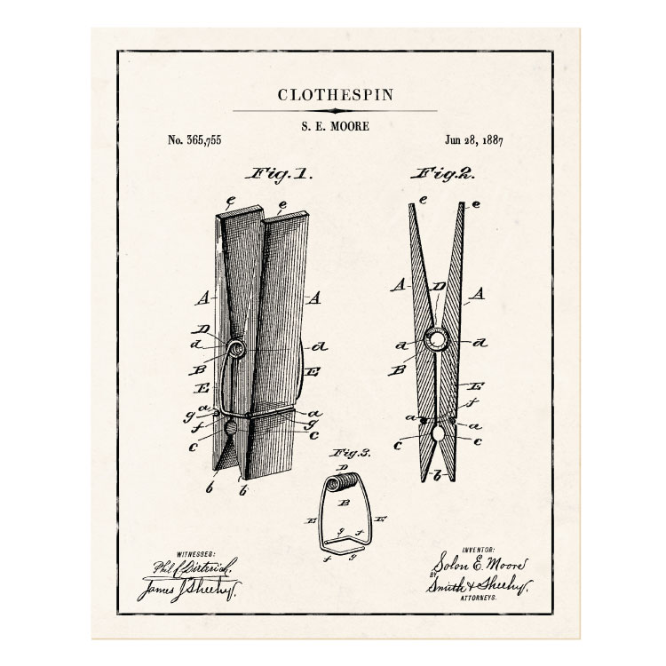 Patentplakat: Clothespin - Billede 3