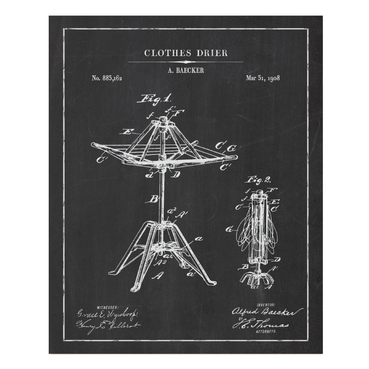Patentplakat: Clothes drier