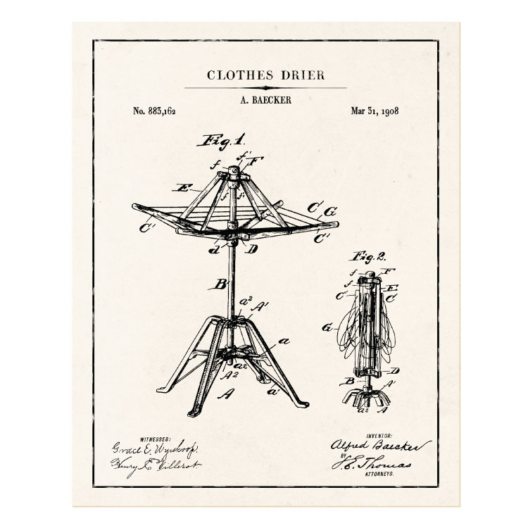 Patentplakat: Clothes drier - Billede 2