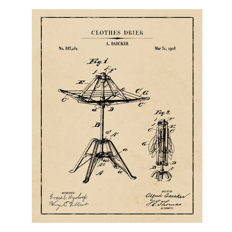 Patentplakat: Clothes drier - Billede 3