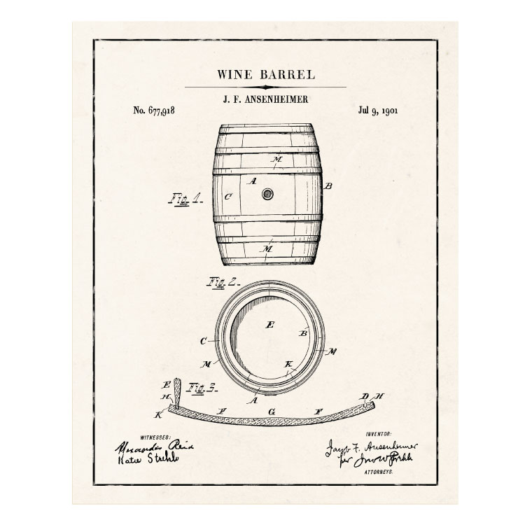 Patentplakat: Wine barrel