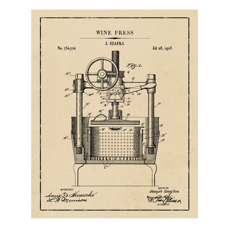 Patentplakat: Wine Press - Billede 3
